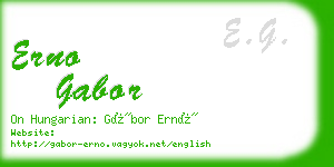 erno gabor business card